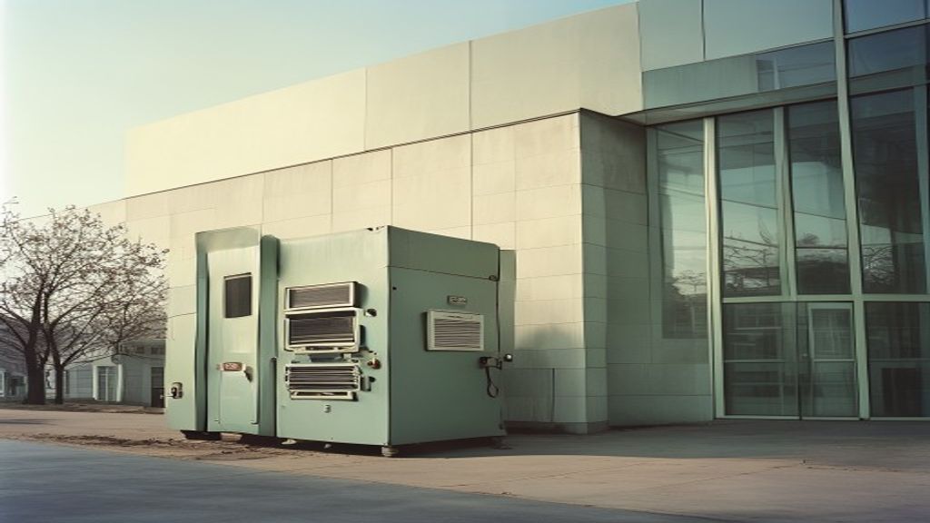 Газовый генератор 20 кВт: для какого объекта Газовый генератор с шкафом у большого здания
