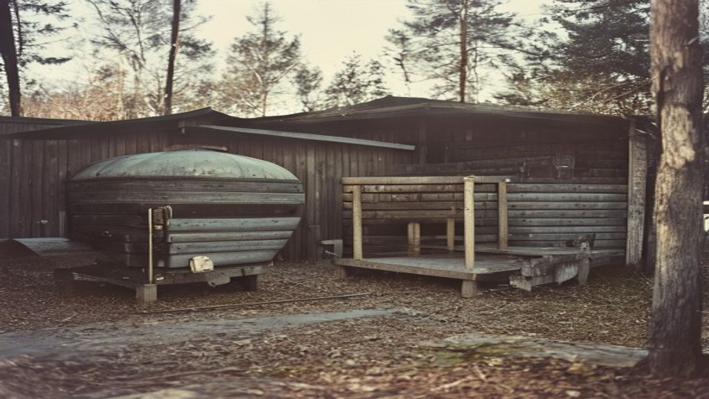 Генератор для банного комплекса и сауны Газовый генератор у деревянной бани